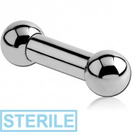 STERILE SURGICAL STEEL EXTERNALLY THREADED BARBELL PIERCING
