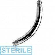 STERILE SURGICAL STEEL CURVED BARBELL PIN PIERCING
