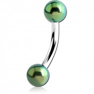 STERILE SURGICAL STEEL CURVED BARBELL WITH ANODISED BALL