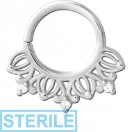 STERILE SURGICAL STEEL JEWELLED SEAMLESS RING PIERCING