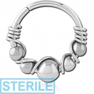 STERILE SURGICAL STEEL SEAMLESS RING PIERCING