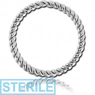 STERILE SURGICAL STEEL SEAMLESS RING - TWIST PIERCING
