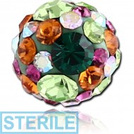 STERILE EPOXY COATED CRYSTALINE JEWELLED BALL PIERCING