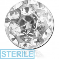STERILE EPOXY COATED CRYSTALINE JEWELLED BALL FOR BALL CLOSURE RING PIERCING