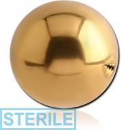 STERILE GOLD PVD COATED SURGICAL STEEL BALL FOR BALL CLOSURE RING