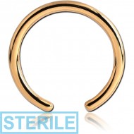 STERILE GOLD PVD COATED SURGICAL STEEL BALL CLOSURE RING PIN PIERCING
