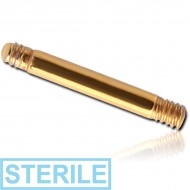 STERILE GOLD PVD COATED SURGICAL STEEL MICRO BARBELL PIN