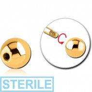 STERILE GOLD PVD COATED SURGICAL STEEL MICRO BALL