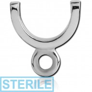 STERILE SURGICAL STEEL HELIX SHIELD WITH HOOP (FOR MBL 1.2 X 8) PIERCING
