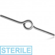 STERILE SURGICAL STEEL INDUSTRIAL LOOP BARBELL PIN PIERCING