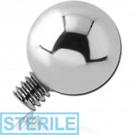 STERILE SURGICAL STEEL COUNTERSUNK BALL FOR INTERNALLY THREADED PIN PIERCING