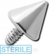 STERILE SURGICAL STEEL CONE FOR 1.2MM INTERNALLY THREADED PINS PIERCING