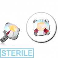 STERILE SURGICAL STEEL ROUND PRONG SET JEWELLED FOR 1.2MM INTERNALLY THREADED PINS