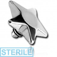 STERILE SURGICAL STEEL STAR FOR 1.6MM INTERNALLY THREADED PINS PIERCING