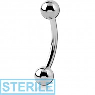 STERILE SURGICAL STEEL MICRO CURVED BARBELL
