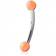SURGICAL STEEL CURVED MICRO BARBELL WITH PSYCHEDELIC UV MICRO BALL PIERCING