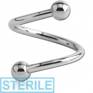 STERILE SURGICAL STEEL MICRO BODY SPIRAL PIERCING
