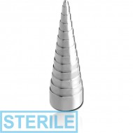 STERILE SURGICAL STEEL MICRO STEPPED DUMBBELL PIERCING