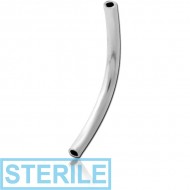 STERILE SURGICAL STEEL THREADLESS CURVED BARBELL PIN PIERCING