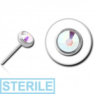 STERILE SURGICAL STEEL JEWELLED THREADLESS DISC PIERCING