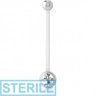 STERILE PTFE DOUBLE JEWELLED NAVEL BANANA PIERCING