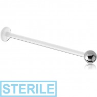 STERILE PTFE LABRET WITH SURGICAL STEEL BALL PIERCING