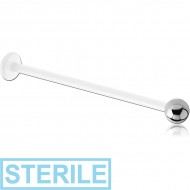 STERILE PTFE MICRO LABRET WITH SURGICAL STEEL BALL PIERCING
