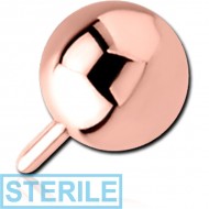 STERILE ROSE GOLD PVD COATED SURGICAL STEEL PUSH FIT BALL FOR BIOFLEX INTERNAL LABRET