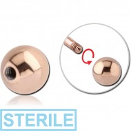 STERILE ROSE GOLD PVD COATED SURGICAL STEEL BALL