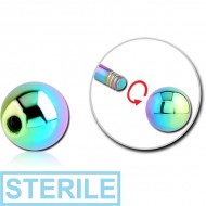 STERILE RAINBOW PVD COATED SURGICAL STEEL MICRO BALL