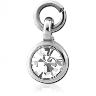 SURGICAL STEEL JEWELLED CHARM - CIRCLE