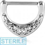 STERILE SURGICAL STEEL NIPPLE CLICKER - FILIGREE PIERCING