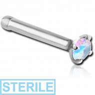 STERILE SURGICAL STEEL PRONG SET 2MM JEWELLED NOSE BONE PIERCING