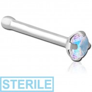 STERILE SURGICAL STEEL PRONG SET 2.5MM JEWELLED NOSE BONE PIERCING