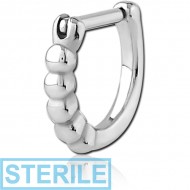 STERILE SURGICAL STEEL TRAGUS CLICKER PIERCING
