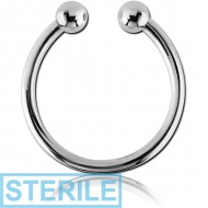 STERILE SURGICAL STEEL FAKE SEPTUM RING PIERCING