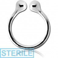 STERILE STERLING SILVER 925 ILLUSION NOSE RING