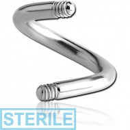 STERILE SURGICAL STEEL BODY SPIRAL PIN PIERCING