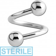 STERILE SURGICAL STEEL BODY SPIRAL PIERCING