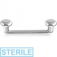 STERILE FLAT INTERNALLY THREADED TITANIUM SURFACE BARBELL WITH DISCS
