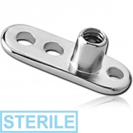 STERILE TITANIUM INTERNALLY THREADED DERMAL ANCHOR PIN 2.5X7.5 PIERCING