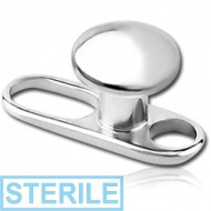 STERILE TITANIUM INTERNALLY THREADED DERMAL ANCHOR BIG HOLE WITH DISC