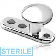 STERILE TITANIUM INTERNALLY THREADED DERMAL ANCHOR WITH ROUND DISC PIERCING