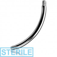 STERILE TITANIUM MICRO CURVED BARBELL PIN PIERCING