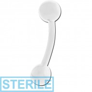 STERILE BIOFLEX BALL ENDED CURVED BARBELL WITH UV ACRYLIC BALL PIERCING