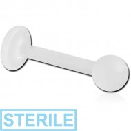 STERILE BIOFLEX INTERNAL LABRET WITH PUSH FIT BALL PIERCING