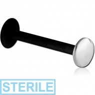 STERILE BIOFLEX INTERNAL LABRET WITH SURGICAL STEEL DISC PIERCING