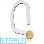 STERILE BIOFLEX INTERNAL CURVED NOSE STUDS AND 2MM DISC PIERCING
