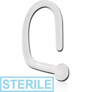 STERILE BIOFLEX INTERNAL CURVED NOSE STUDS AND 3MM DISC PIERCING