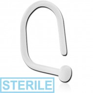 STERILE BIOFLEX CURVED NOSE STUD WITH FLAT DISC PIERCING